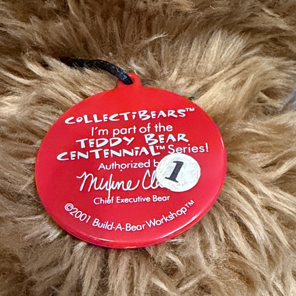 Build-A-Bear Brown Plush Bear with Interior Message Tag.